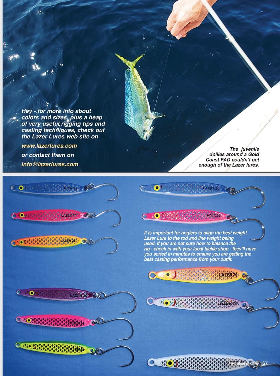 Australian Boating article on Lazer Lures, page 4